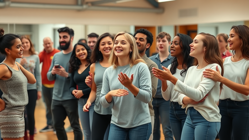 Show choir ensemble practices for upcoming musical theatre auditions