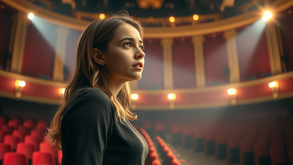 Hopeful performer steps into the spotlight for musical theatre auditions