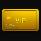 Elegant gold VIP business card icon with logo on a sleek black background.